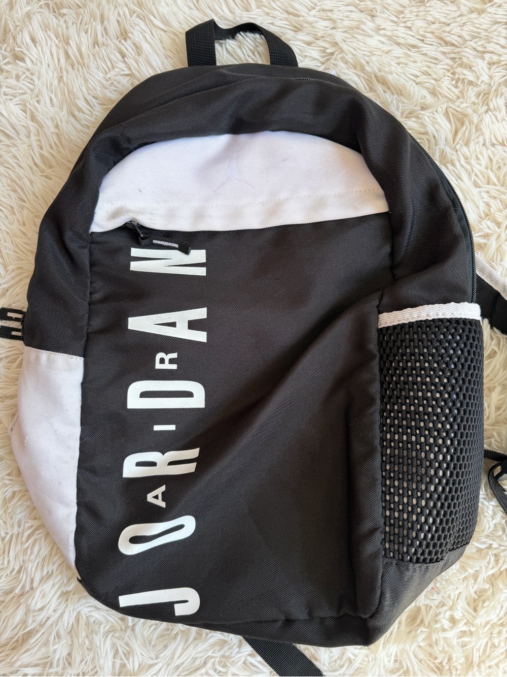 Jordan Black White Red Jumpman Logo Backpack Light Staining Good Condition